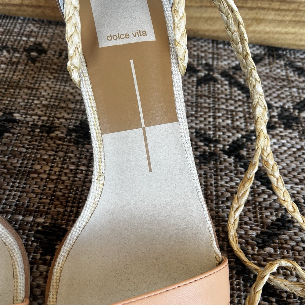 Dolce Vita Women's 9.5 Peach High Heel Sandals Ankle Straps Dressy 3.5" Heel - Picture 5 of 15
